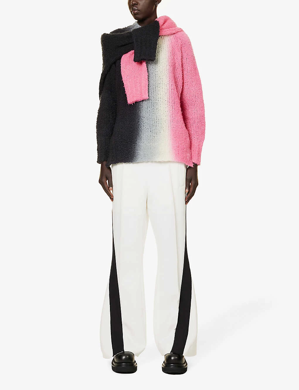 Sacai Tie-dye Wool-blend Knitted Jumper 4 Sacai Tie-dye Wool-blend Knitted Jumper - Image 2