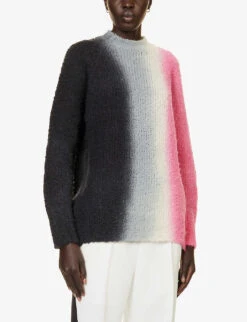 Sacai Tie-dye Wool-blend Knitted Jumper 9 Sacai Tie-dye Wool-blend Knitted Jumper -Reisi Clothing Shop R04180396 CGRAYPINK ALT02