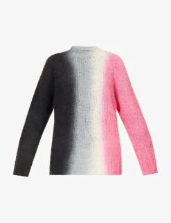 Sacai Tie-dye Wool-blend Knitted Jumper