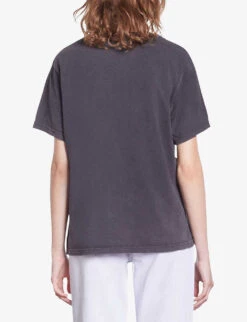 THE KOOPLES Vintage Skull-serigraphy Cotton T-shirt -Reisi Clothing Shop R04180576 BLACKWASHED ALT03