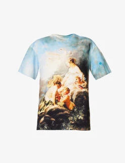 Roberto Cavalli Graphic-print Short-sleeved Cotton-jersey T-shirt