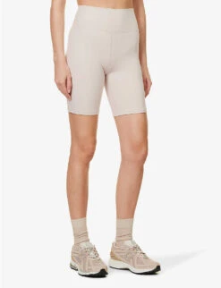 365 Second Skin High-rise Fitted Stretch Recycled-polyamide Shorts -Reisi Clothing Shop R04180891 STONE ALT02