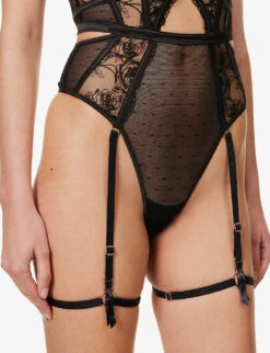 Priya Semi-sheer Cut-out Mesh Body -Reisi Clothing Shop R04180897 BLACK ALT04