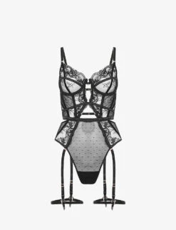 Priya Semi-sheer Cut-out Mesh Body