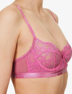 Blossom Floral-embroidered Stretch-lace Bra -Reisi Clothing Shop R04180915 HOTPINK ALT03