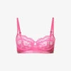 Blossom Floral-embroidered Stretch-lace Bra -Reisi Clothing Shop R04180915 HOTPINK M