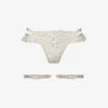 Cordelia Ruffled-trim High-rise Lace Thong