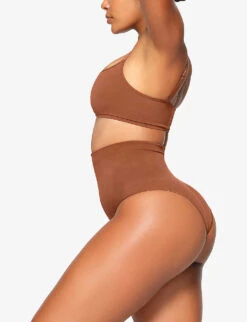 Seamless Sculpt Scoop-neck Stretch-woven Bra -Reisi Clothing Shop R04181306 BRONZE ALT02