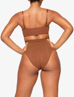 Seamless Sculpt Scoop-neck Stretch-woven Bra -Reisi Clothing Shop R04181306 BRONZE ALT03