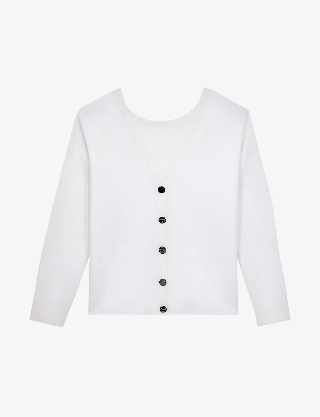 THE KOOPLES V-neck Button-fastened Stretch-knit Cardigan 3 THE KOOPLES V-neck Button-fastened Stretch-knit Cardigan