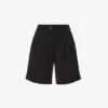 ME AND EM Textured High-rise Stretch-woven City Shorts