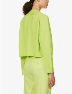 ME AND EM Boxy Cropped Cashmere Knitted Jumper -Reisi Clothing Shop R04181914 CITRONELLE ALT03