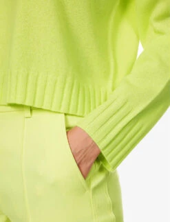 ME AND EM Boxy Cropped Cashmere Knitted Jumper -Reisi Clothing Shop R04181914 CITRONELLE ALT04