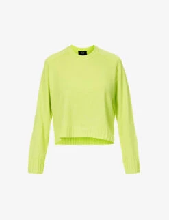 ME AND EM Boxy Cropped Cashmere Knitted Jumper