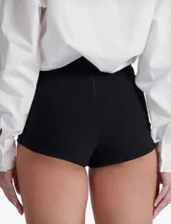 Tahni High-rise Stretch-woven Shorts -Reisi Clothing Shop R04181954 BLACK ALT03