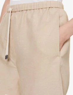 Toteme Relaxed-fit Drawstring-waist -Reisi Clothing Shop R04183203 OVERCASTBEIGE ALT04