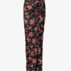 Magda Butrym Floral-print Slim-fit Stretch-woven Maxi Dress -Reisi Clothing Shop R04183244 BLACK M