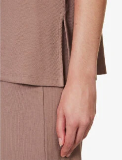 Nalani Relaxed-fit Cotton-blend Top -Reisi Clothing Shop R04183729 MAUVEMIST ALT03