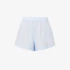 Youth Relaxed-fit High-rise Cotton-poplin Shorts -Reisi Clothing Shop R04183797 BLUE M