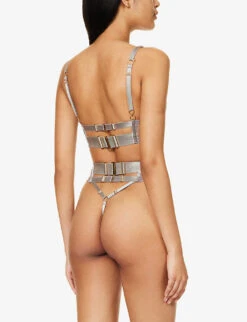 Alta Plunge-neck Stretch-woven Bra -Reisi Clothing Shop R04183869 PLATINUM ALT02