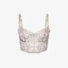 Alta Plunge-neck Stretch-woven Bra 1 Alta Plunge-neck Stretch-woven Bra -Reisi Clothing Shop R04183869 PLATINUM M