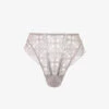 Alta High-rise Embroidered Stretch-woven Thong