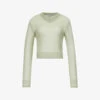 Acne Studios Kosma Semi-sheer Mohair Wool-blend Knitted Jumper -Reisi Clothing Shop R04184345 SAGEGREEN M