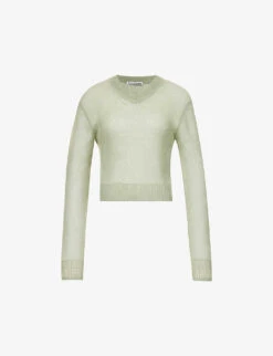 Acne Studios Kosma Semi-sheer Mohair Wool-blend Knitted Jumper