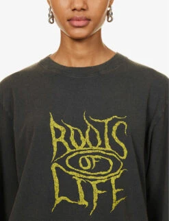 Acne Studios Edden Relaxed-fit Cotton T-shirt -Reisi Clothing Shop R04184367 FADEDBLACK ALT04