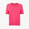 Whistles Double Neckline-trim Relaxed-silhouette Cotton-jersey T-shirt 1 Whistles Double Neckline-trim Relaxed-silhouette Cotton-jersey T-shirt -Reisi Clothing Shop R04184595 BRIGHTPINKFUSCHIA M