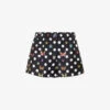 Versace Graphic-pattern Mid-rise Silk Shorts -Reisi Clothing Shop R04185121 BLACKMULTICOLOR M