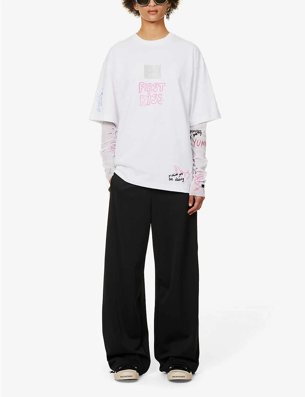 Acne Studios Exford Scribbles Graphic-print Cotton-jersey T-shirt 4 Acne Studios Exford Scribbles Graphic-print Cotton-jersey T-shirt - Image 2
