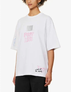 Acne Studios Exford Scribbles Graphic-print Cotton-jersey T-shirt 10 Acne Studios Exford Scribbles Graphic-print Cotton-jersey T-shirt -Reisi Clothing Shop R04185146 OPTICWHITE ALT02
