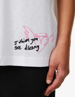 Acne Studios Exford Scribbles Graphic-print Cotton-jersey T-shirt 12 Acne Studios Exford Scribbles Graphic-print Cotton-jersey T-shirt -Reisi Clothing Shop R04185146 OPTICWHITE ALT04