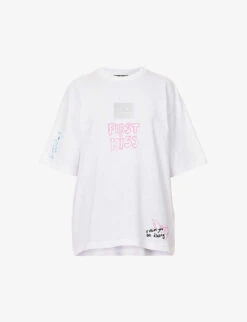 Acne Studios Exford Scribbles Graphic-print Cotton-jersey T-shirt