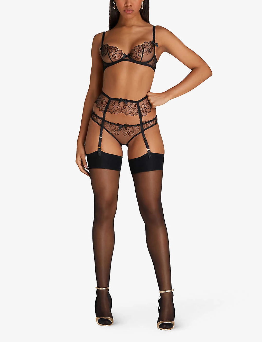 AGENT PROVOCATEUR Maysie High-rise Mesh Suspender 4 AGENT PROVOCATEUR Maysie High-rise Mesh Suspender - Image 2