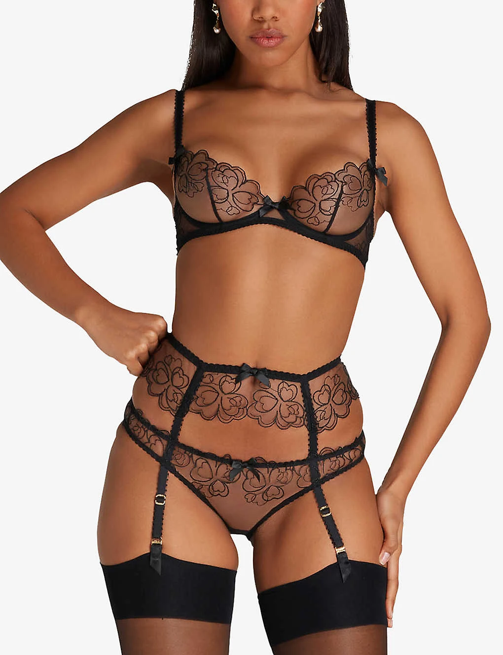 AGENT PROVOCATEUR Maysie High-rise Mesh Suspender 5 AGENT PROVOCATEUR Maysie High-rise Mesh Suspender - Image 3