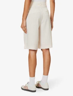 Vivian Striped Woven Shorts -Reisi Clothing Shop R04186471 BEIGEPINSTRIPE ALT03