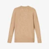 FRAME Oversized Brushed-texture Cashmere Jumper -Reisi Clothing Shop R04187472 LIGHTCAMELHEATHER M