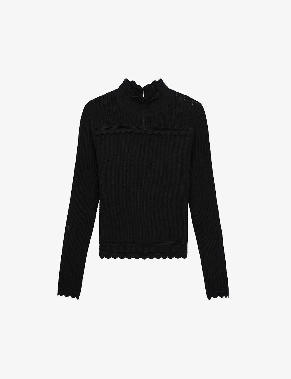 THE KOOPLES Openwork Scalloped-trim Knitted Jumper 3 THE KOOPLES Openwork Scalloped-trim Knitted Jumper