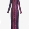 Missoni Striped Sequin-embellished Knitted Cardigan -Reisi Clothing Shop R04188315 BLACKVIOLETFUCHSIA M
