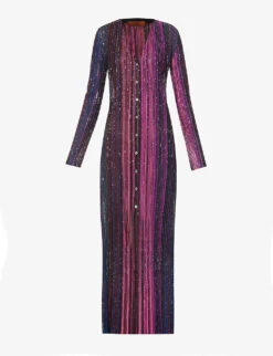 Missoni Striped Sequin-embellished Knitted Cardigan