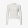 Isabel Marant Etoile Adler Cut-out Alpaca Wool-blend Knitted Jumper 2 Isabel Marant Etoile Adler Cut-out Alpaca Wool-blend Knitted Jumper -Reisi Clothing Shop R04188830 LIGHTGREY M