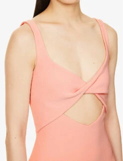 BEC + BRIDGE Joelle Cut-out Stretch-woven Midi Dress -Reisi Clothing Shop R04188953 GUAVA ALT04