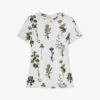 Ted Baker Rasmean Floral-print Stretch-woven T-shirt -Reisi Clothing Shop R04189323 WHITE M