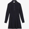CLAUDIE PIERLOT Romy Satin-trim Woven Mini Dress -Reisi Clothing Shop R04189915 BLEUS M