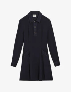 CLAUDIE PIERLOT Romy Satin-trim Woven Mini Dress