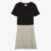CLAUDIE PIERLOT Teli Two-tone Illusion Cotton And Woven Mini Dress