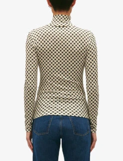 CLAUDIE PIERLOT CP Monogrammed-print Stretch-knit Jumper 11 CLAUDIE PIERLOT CP Monogrammed-print Stretch-knit Jumper -Reisi Clothing Shop R04189929 DIVERS ALT03