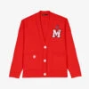 Maje Micollege Patched Stretch-knit Cardigan -Reisi Clothing Shop R04190045 ROUGES M